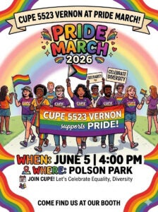 CUPE 5523 @ Vernon Pride March @ Polson Park